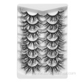 mixed 7 pairs 25mm long fluffy fake eyelashes